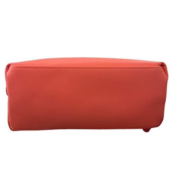 Coral Leather Makeup Cosmetic Travel Bag - Picture 7 of 9